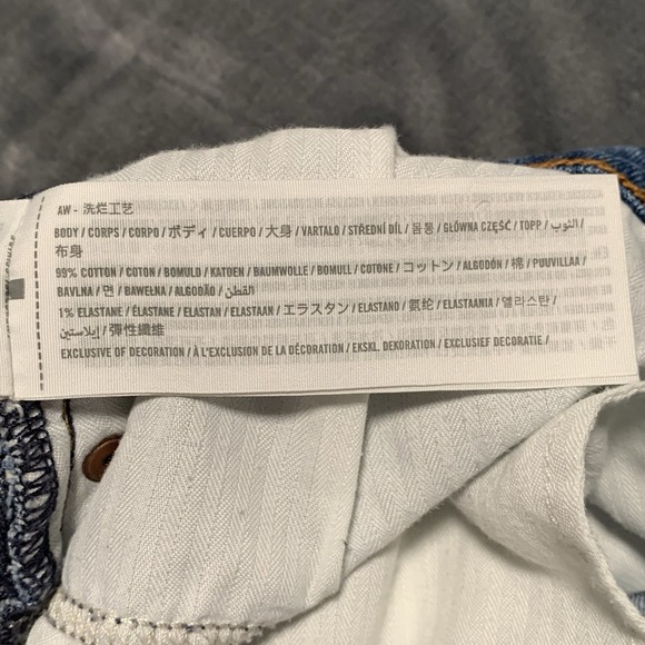 Abercrombie‎ Fitch Ankle Straight Ultra High Rise Distressed Jeans 34/18S - Picture 7 of 13